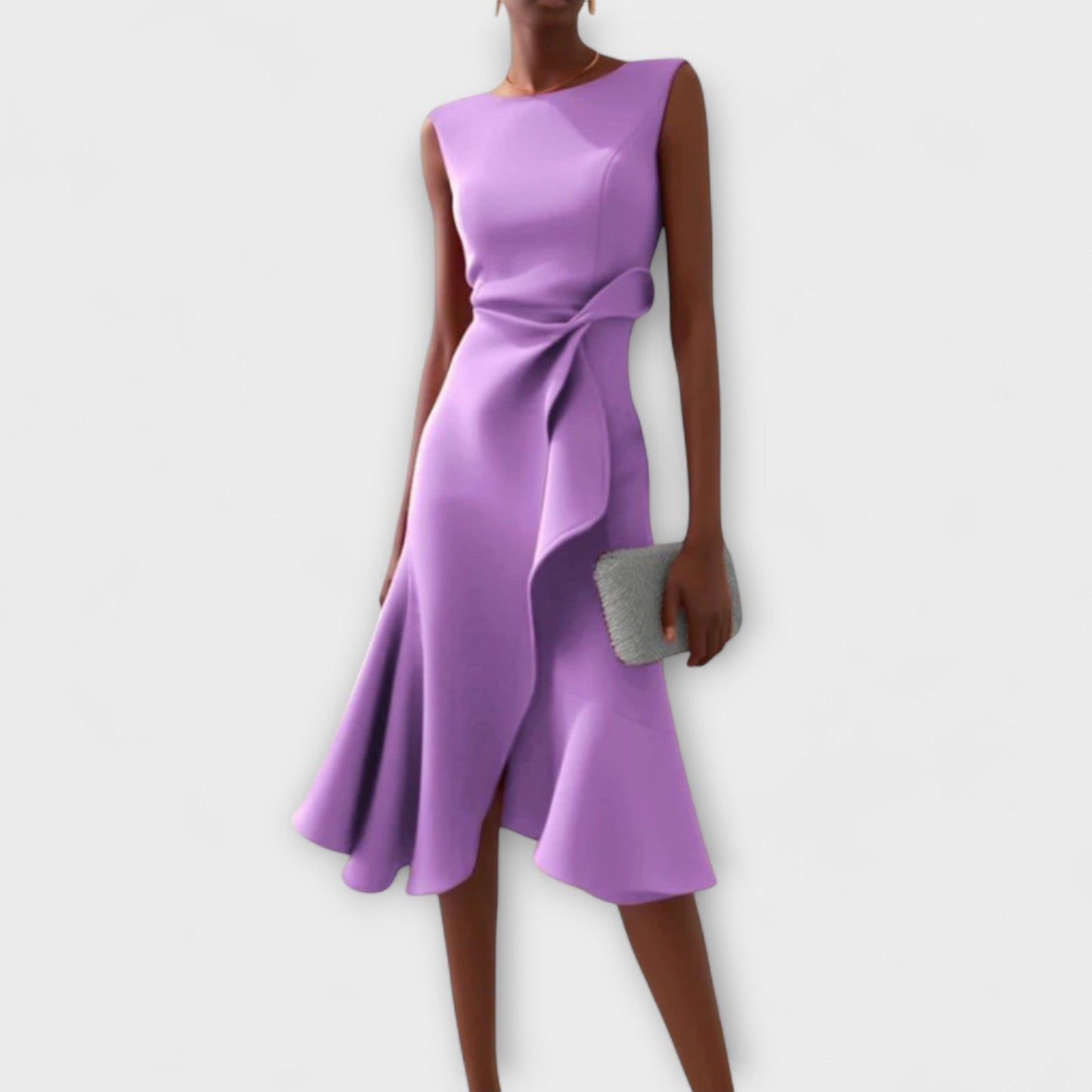Anouk Women's Asymmetric Midi Dress - full-length view