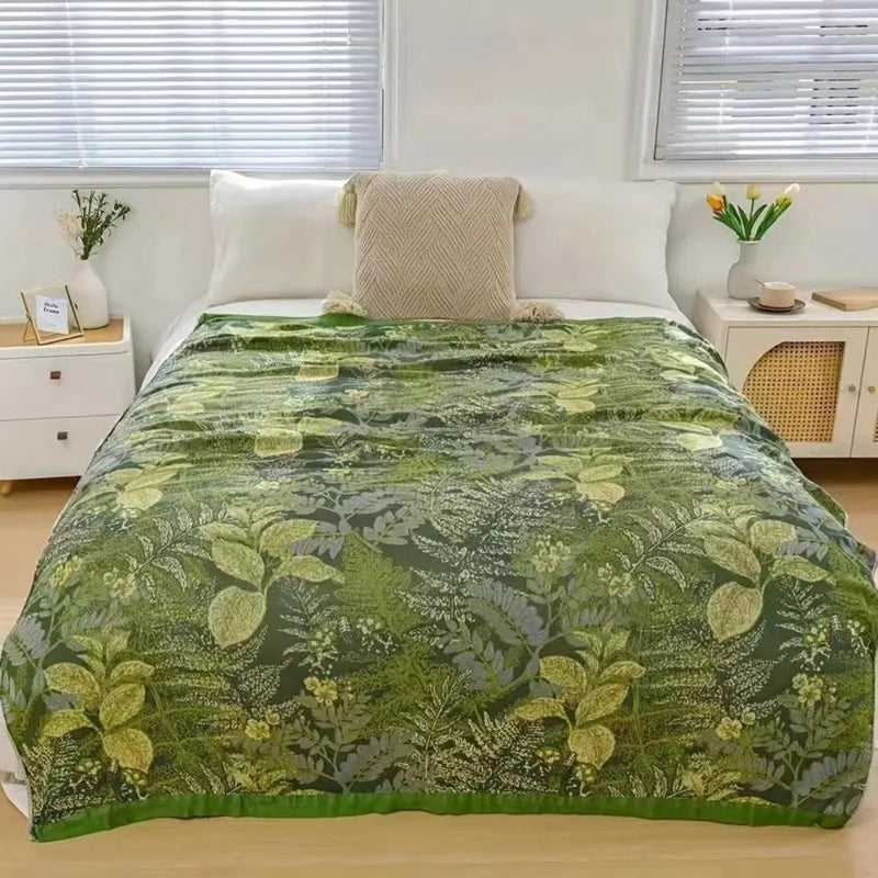 Verdant Leaf Bamboo Fiber Cooling Quilt | Bamboo Fiber, Cooling Fabric