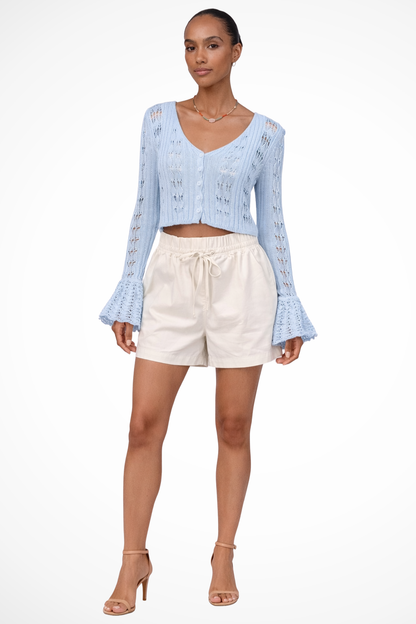 Greta Women's Crochet Cardigan - front view