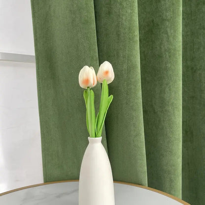 Elegant Soft Velvet Curtain Drapes | Grommet Top, Light-Filtering