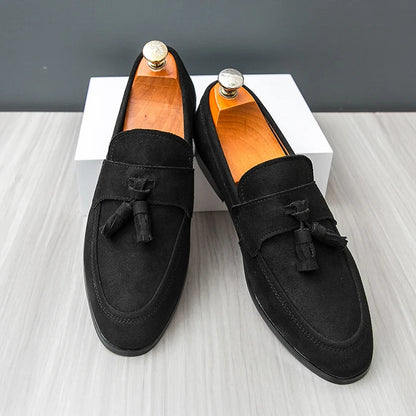 Fleur Women's Suede Loafers - styled view