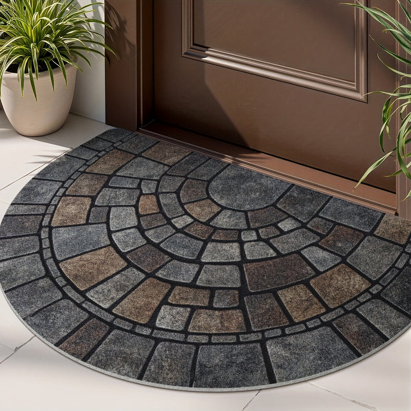 Half-Circle Mosaic Door Mat | Indoor & Outdoor, Welcome