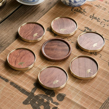 Birch Coasters - shown in use