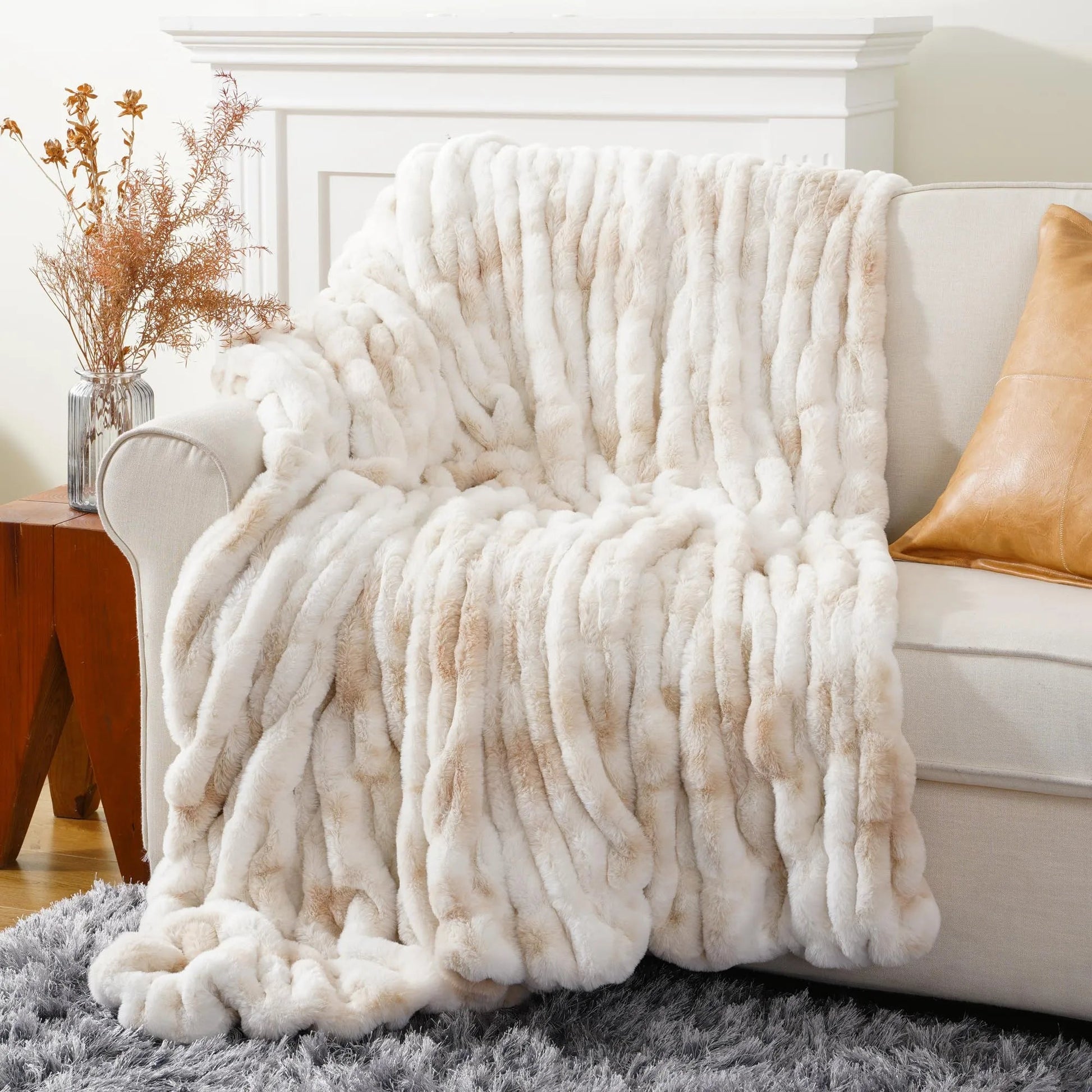 Meadow Solar Throw Blanket - back view