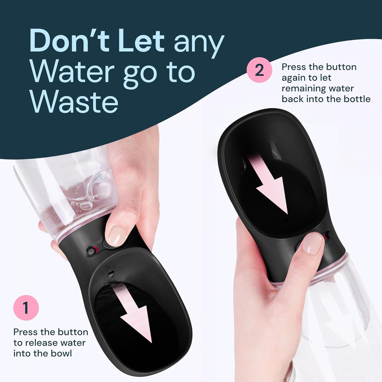 Bay Portable Water Bottle - shown in use
