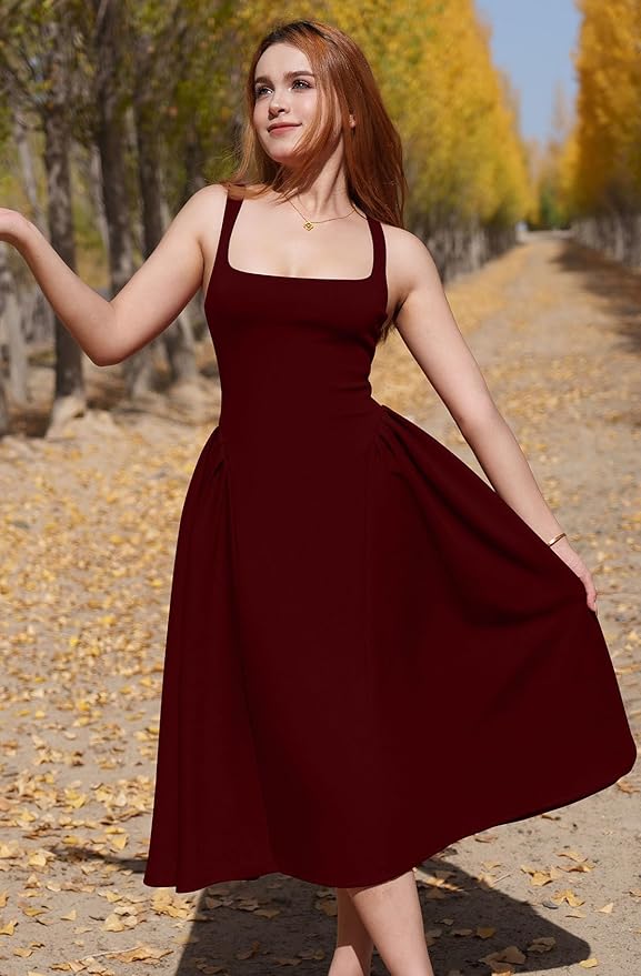 Darcy Women's Pleated Dress - back view