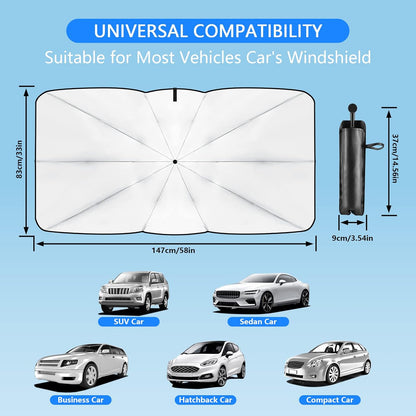 Willow Car Sun Shade - flat lay