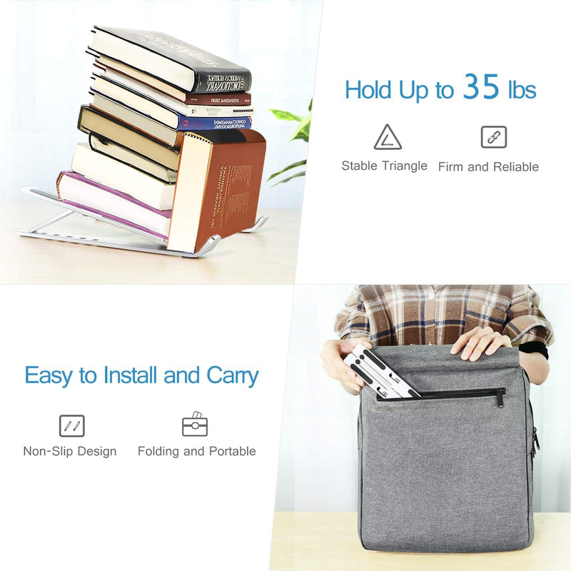 Ash Adjustable Foldable Laptop Stand - full-length view