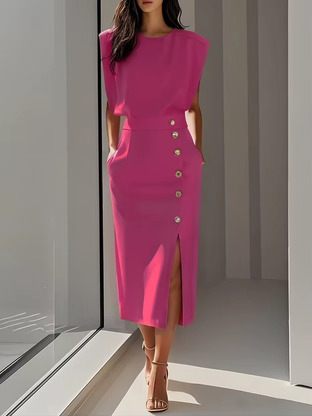 Thea Women's Midi Dress - close-up detail