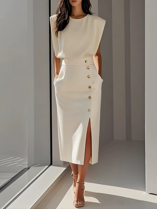 Thea Women's Midi Dress - front view