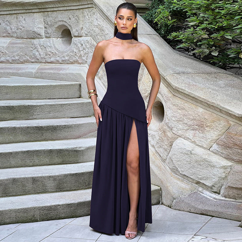 Winona Women's Asymmetric Maxi Dress - front view