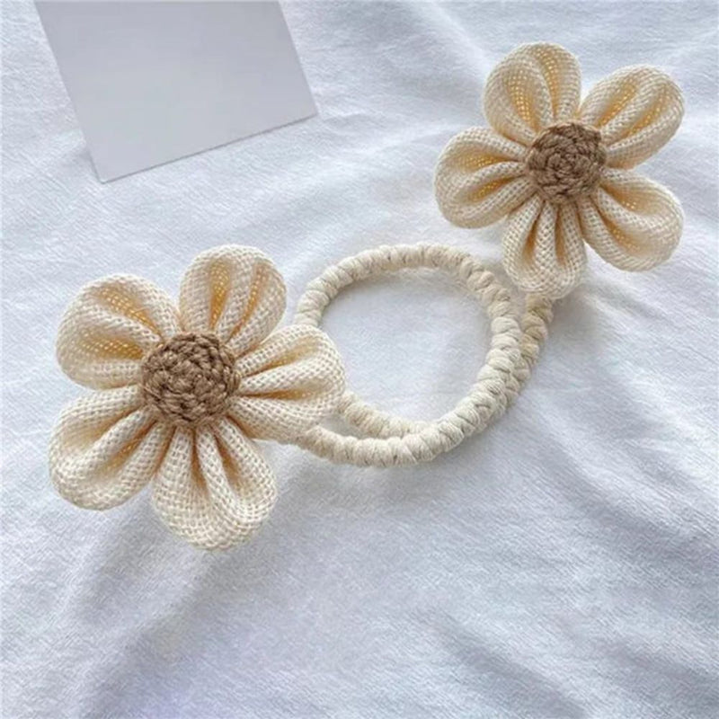 Floral Hemp Curtain Tie Backs | Punch-Free, Durable 2-Pack
