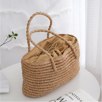 Handwoven Straw Tote Bag