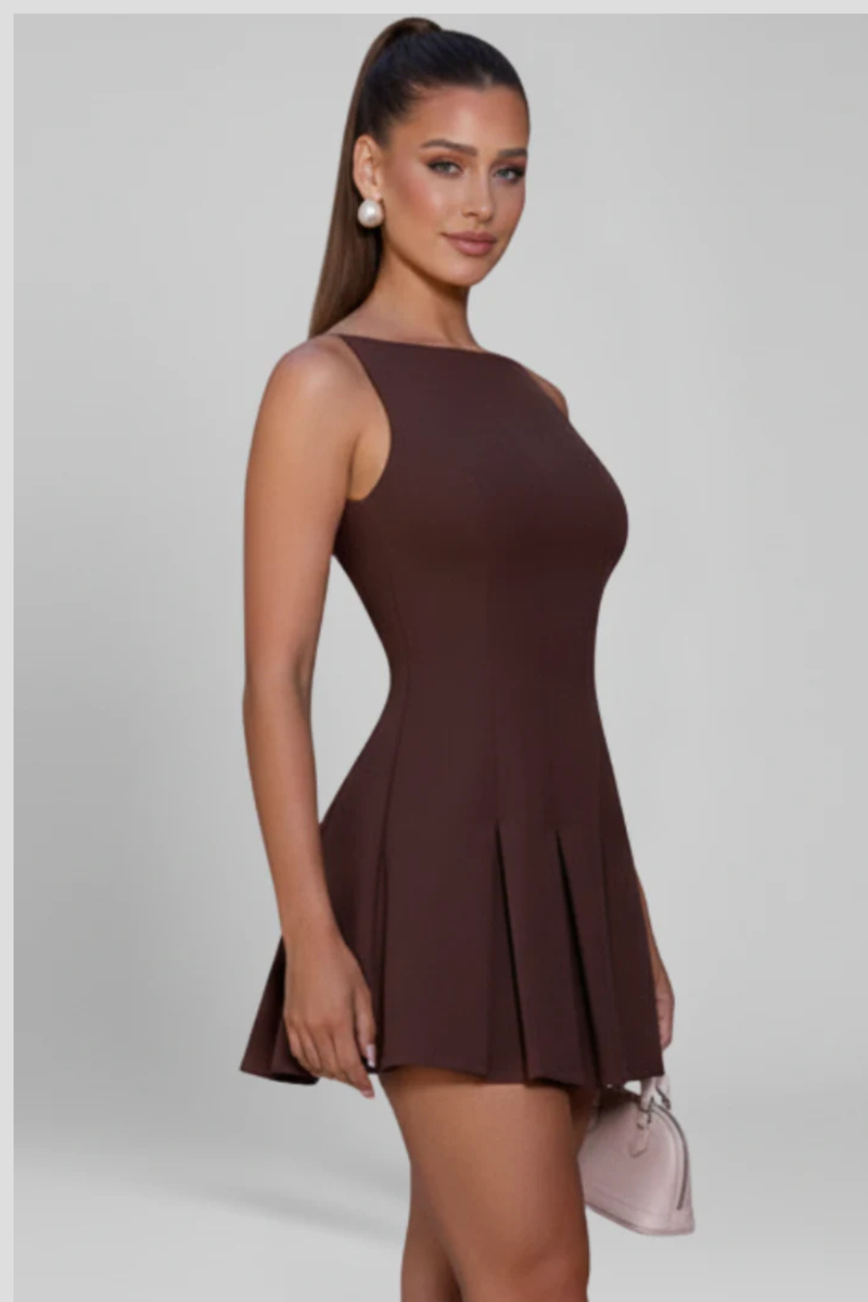 Willa Women's Pleated Dress - back view