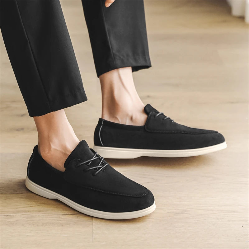 Astrid Women's Suede Loafers - flat lay