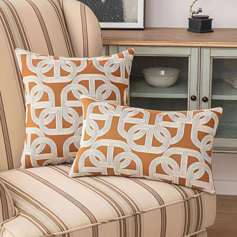 Modern Interlock Pattern Cushion Cover | Soft Cover, Living Room
