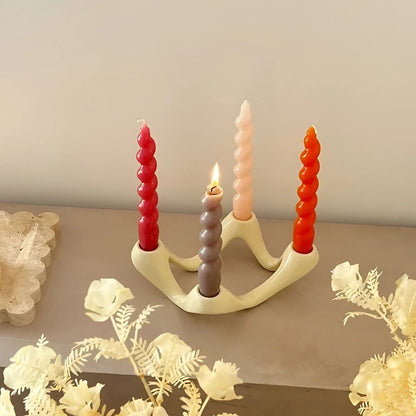 Cosmic Ripple Ceramic Candle Holder