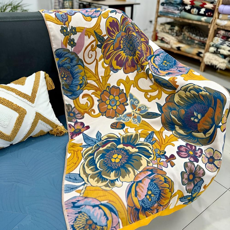 Reversible Cotton Bath Towel | Blooming Floral