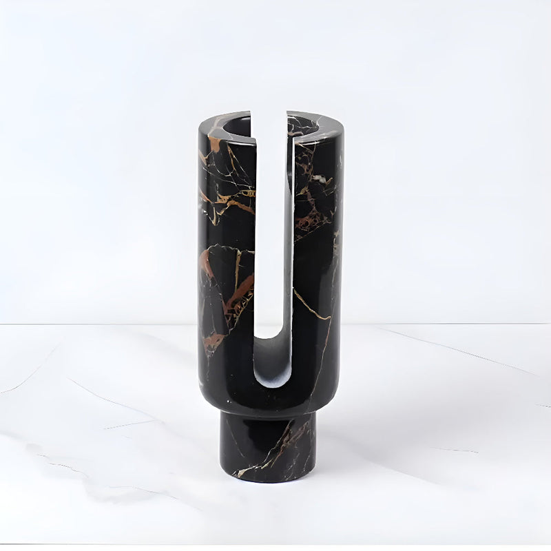 Eclipse Marble Sculptural Candle Holder