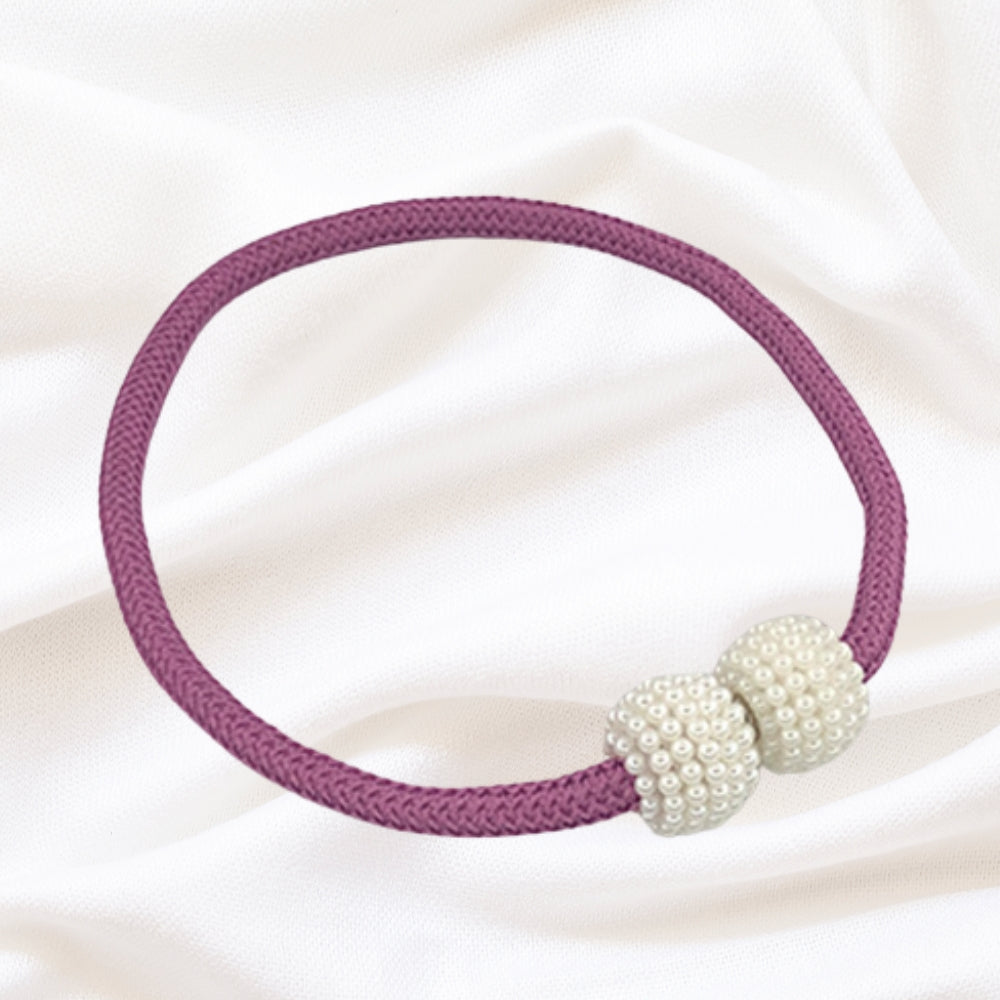 Magnetic Pearl Curtain Tie Backs | No-Hook, 2-Pack