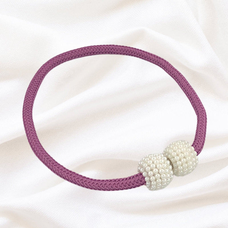 Magnetic Pearl Curtain Tie Backs | No-Hook, 2-Pack