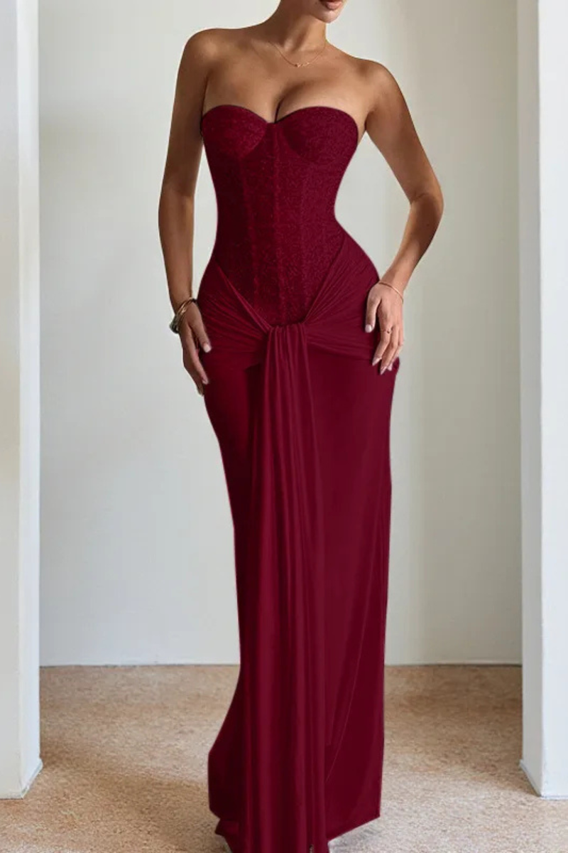 Alba Women's Maxi Dress - flat lay