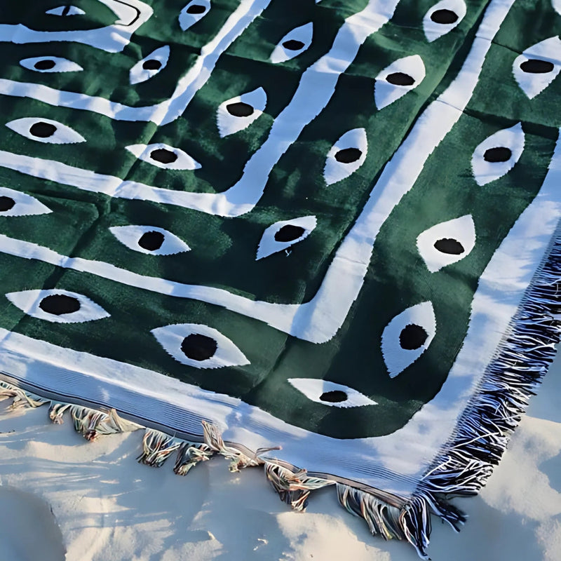 Snake Labyrinth Cotton Throw Blanket