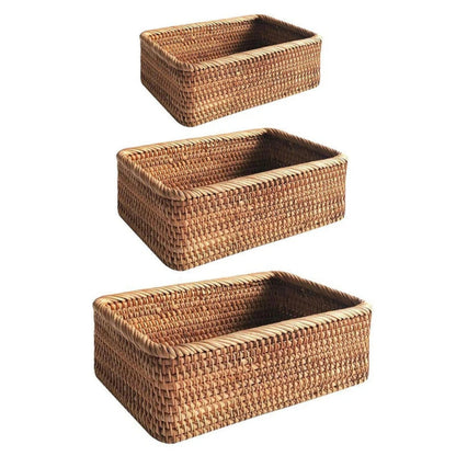 Artisan Rattan Storage Basket | Hand-Woven, Multi-Purpose