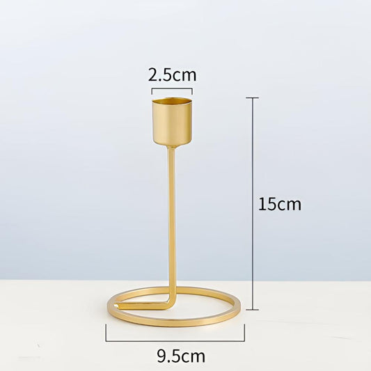 Golden Boho Metal Candle Holder