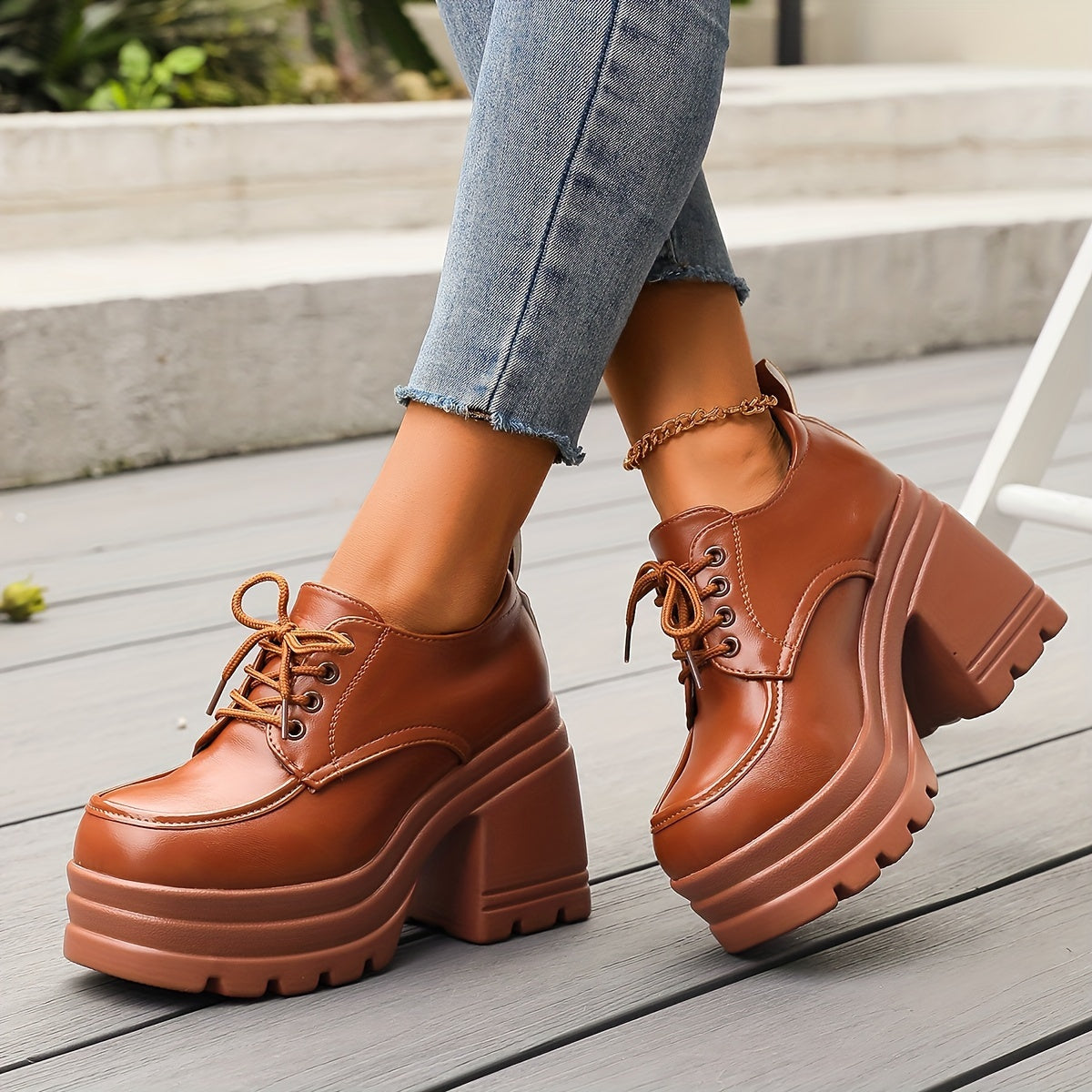 Odette Women's Platform Oxfords - front view