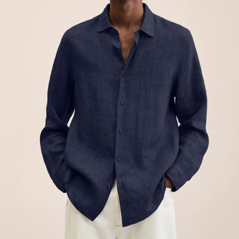 Hugo Men's Linen Dress | Slim Fit, Long Sleeve
