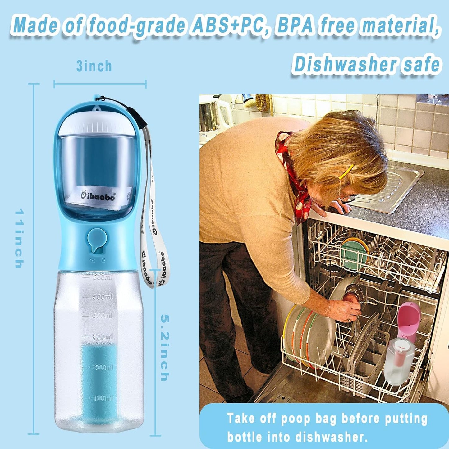 Cedar Portable Water Bottle - fabric and finish detail