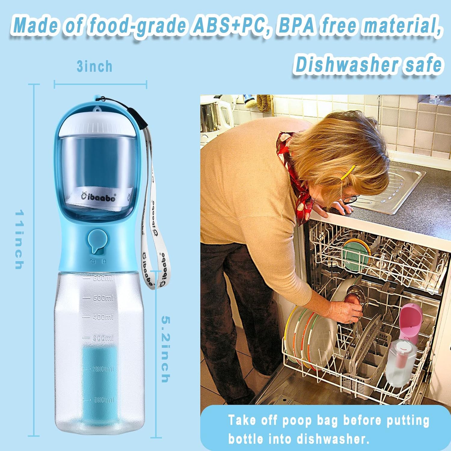 Cedar Portable Water Bottle - fabric and finish detail