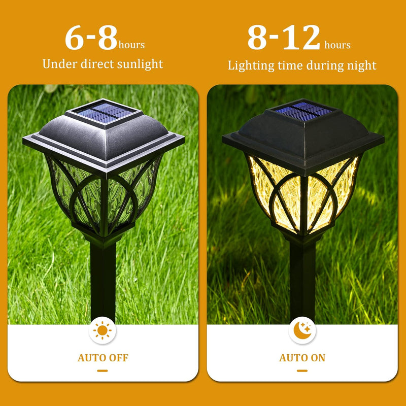 Cedar Solar Lights Outdoor - back view