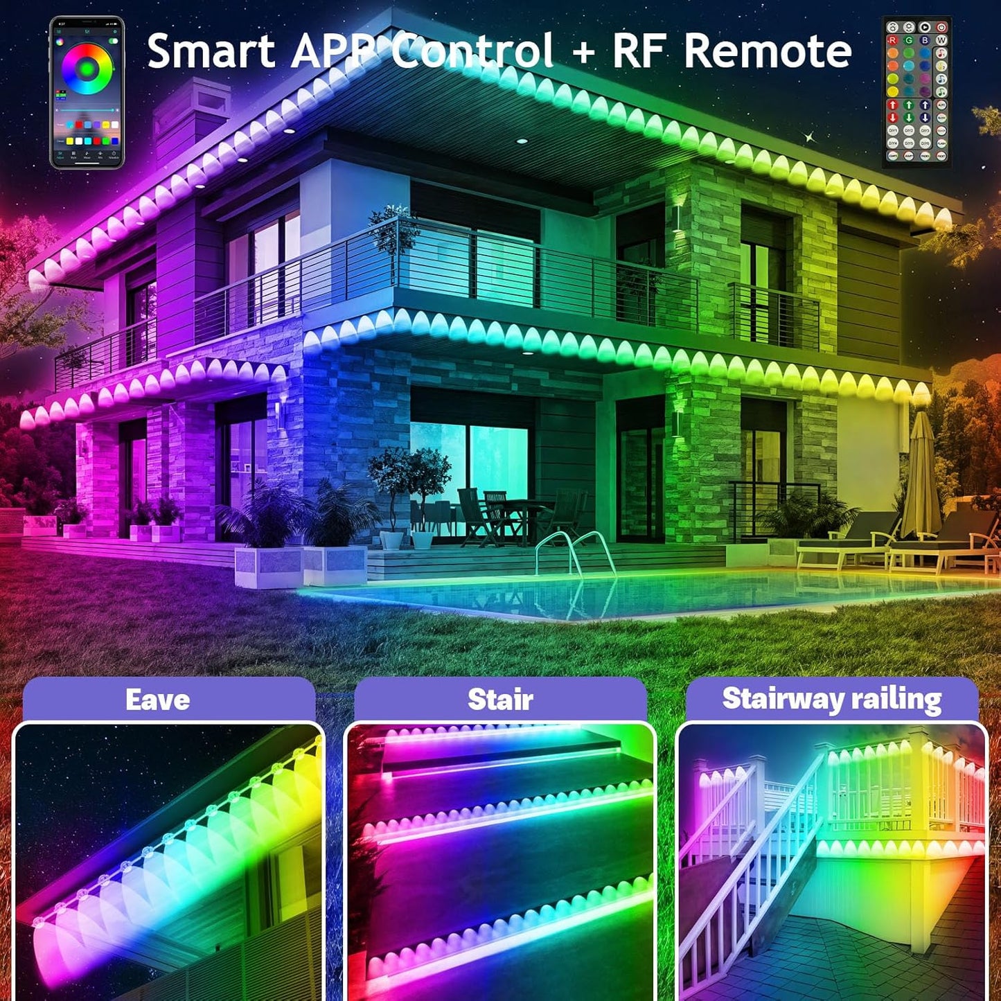 Slate Solar Outdoor Lights - full-length view