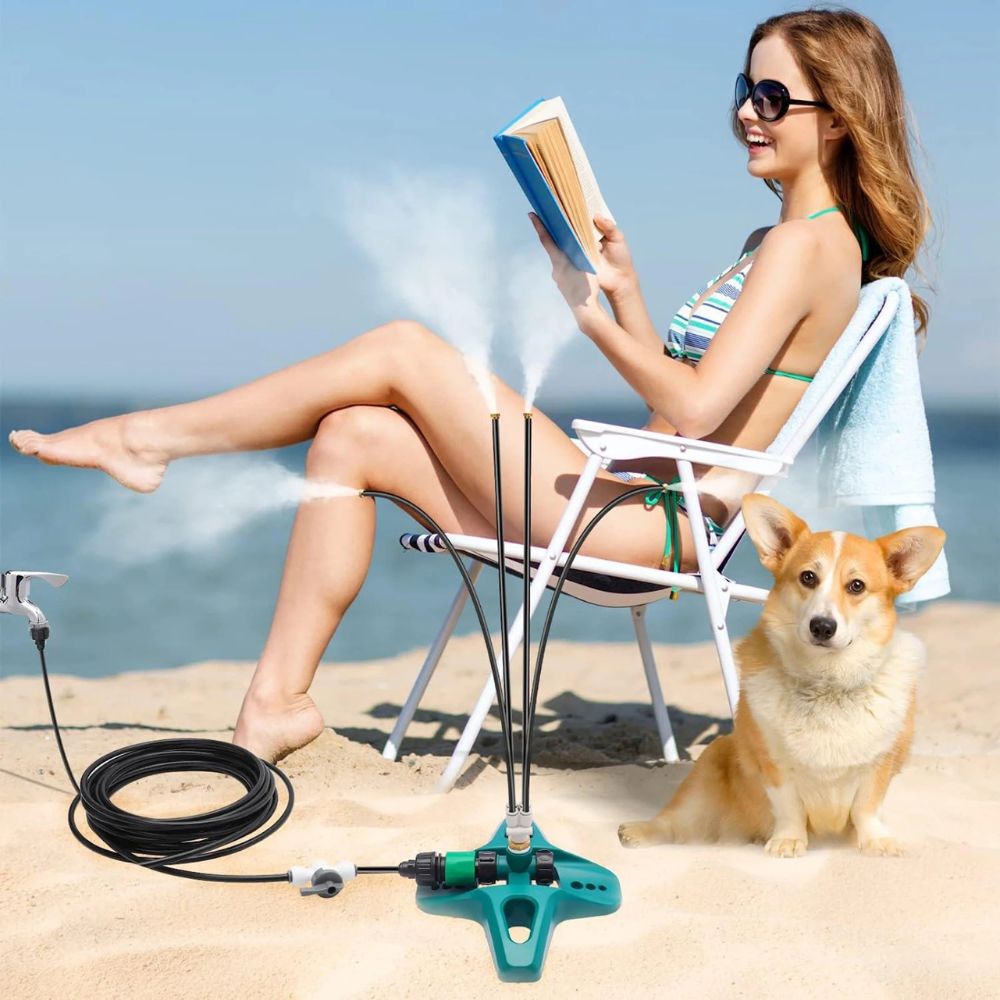 Birch Portable Misting System - fabric and finish detail