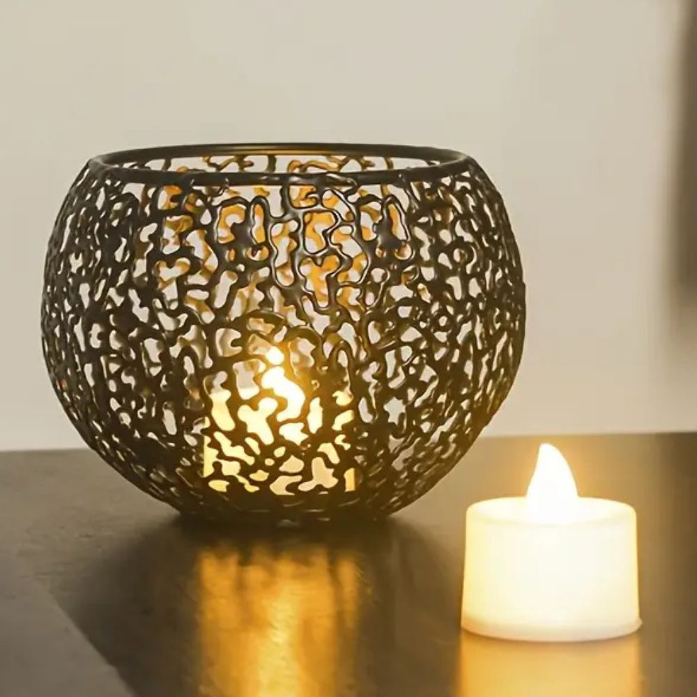 Glow Sphere Geometric Tealight Holder