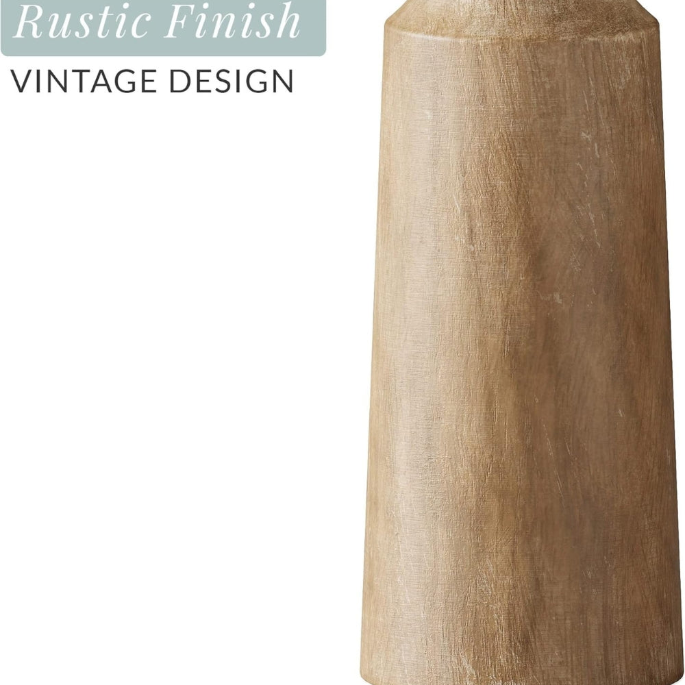 Heirloom Carved Pine Candle Holders
