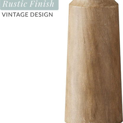 Heirloom Carved Pine Candle Holders