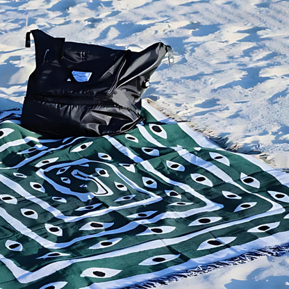 Snake Labyrinth Cotton Throw Blanket