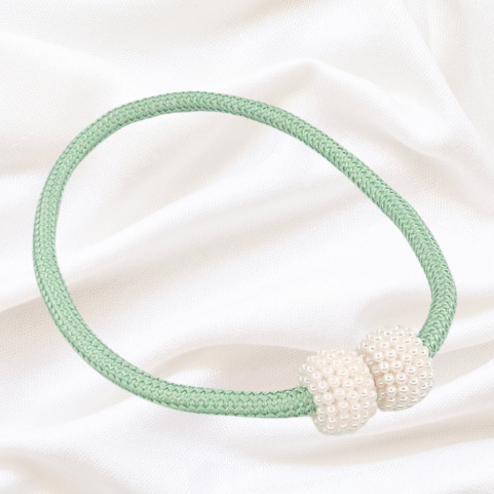Magnetic Pearl Curtain Tie Backs | No-Hook, 2-Pack