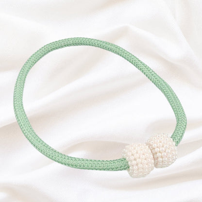 Magnetic Pearl Curtain Tie Backs | No-Hook, 2-Pack