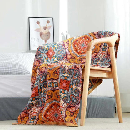Cotton Bath Towel | Boho Geometric Floral
