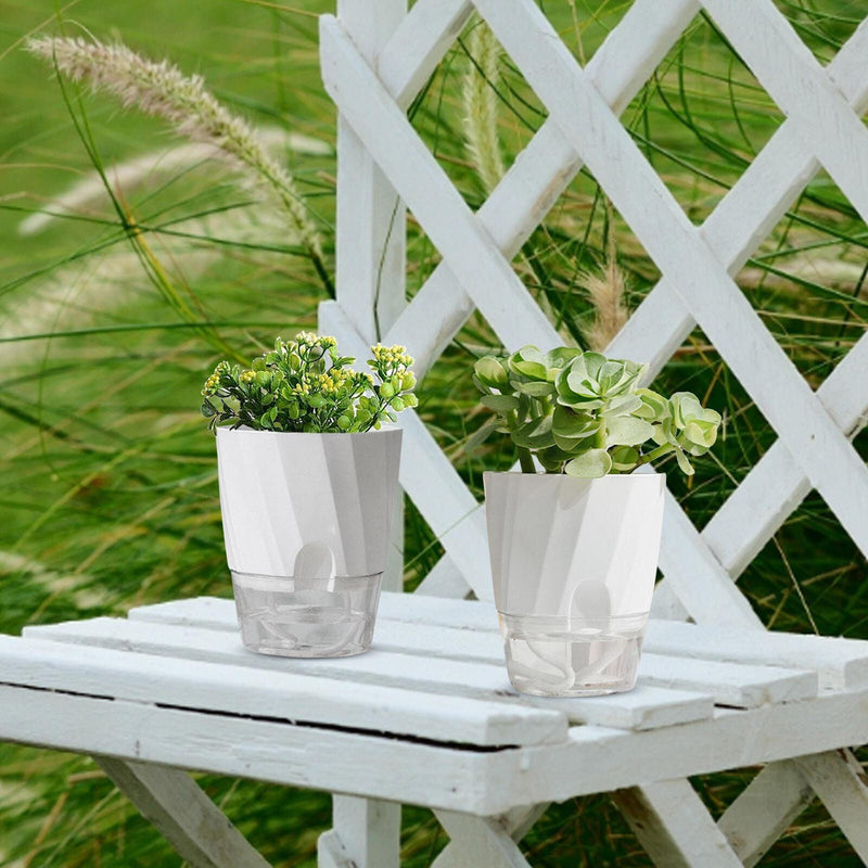 Fern Solar Planter - shown in use