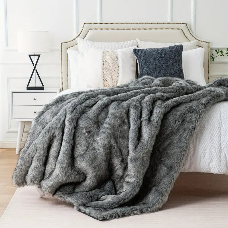Ash Solar Throw Blanket - shown in use