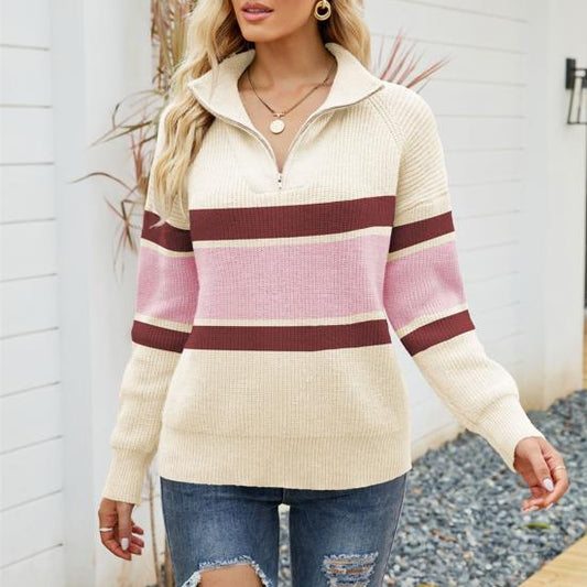 Paloma Women's Striped Sweater - front view
