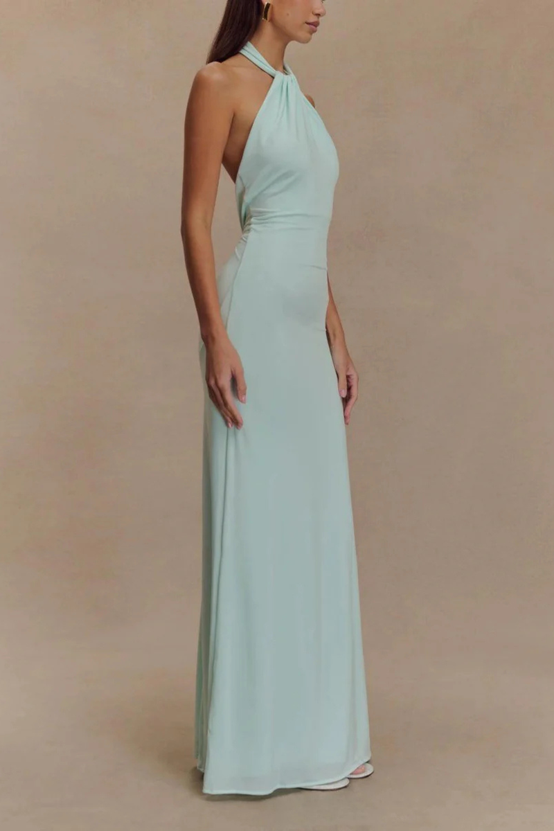 Maya Women's Maxi Dress - fabric and finish detail