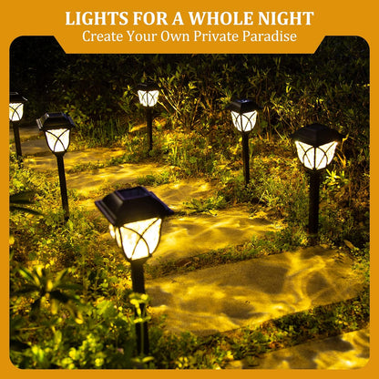 Cedar Solar Lights Outdoor - styled view