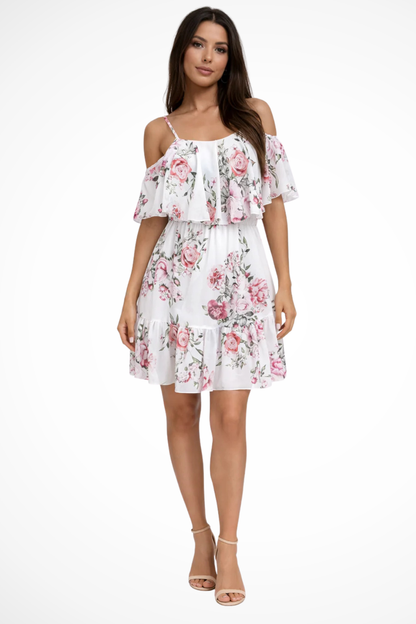 Talia Women's Floral Dress - back view