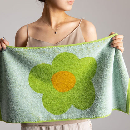 Floral Cotton Bath Towel | Sunflower Print